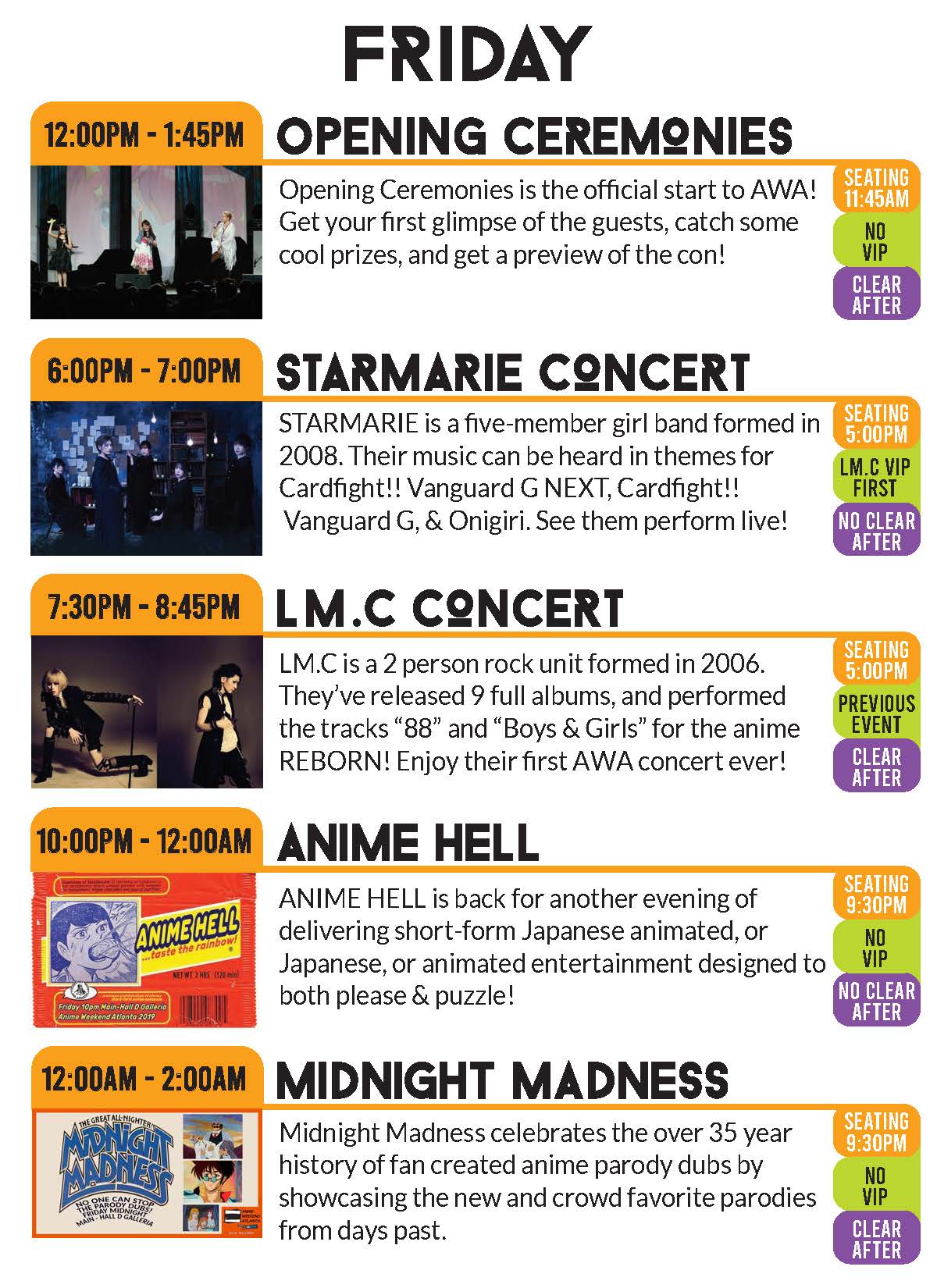 Anime Weekend Atlanta Schedule