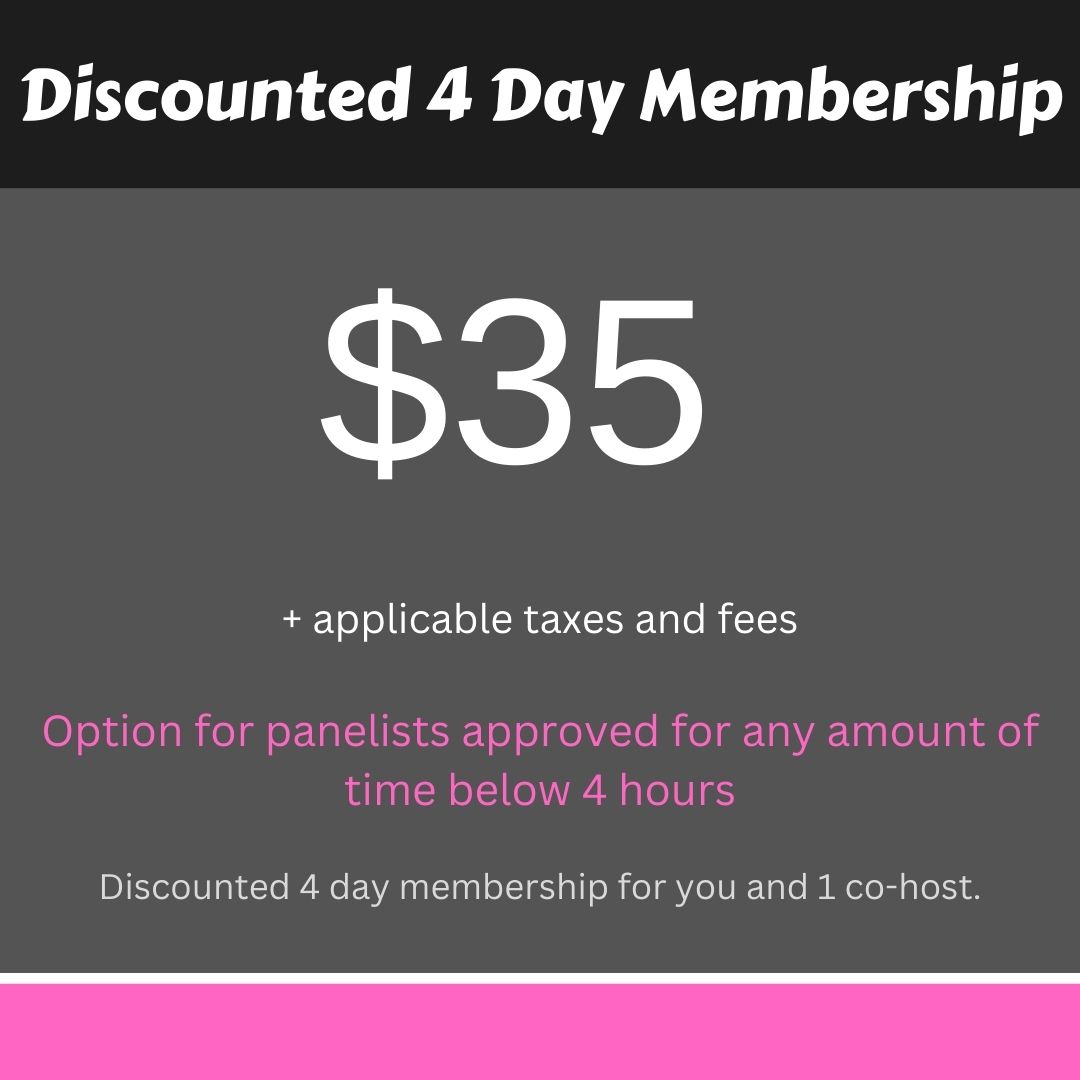 Discounted 4 Day Membership $35 + applicable taxes and fees
